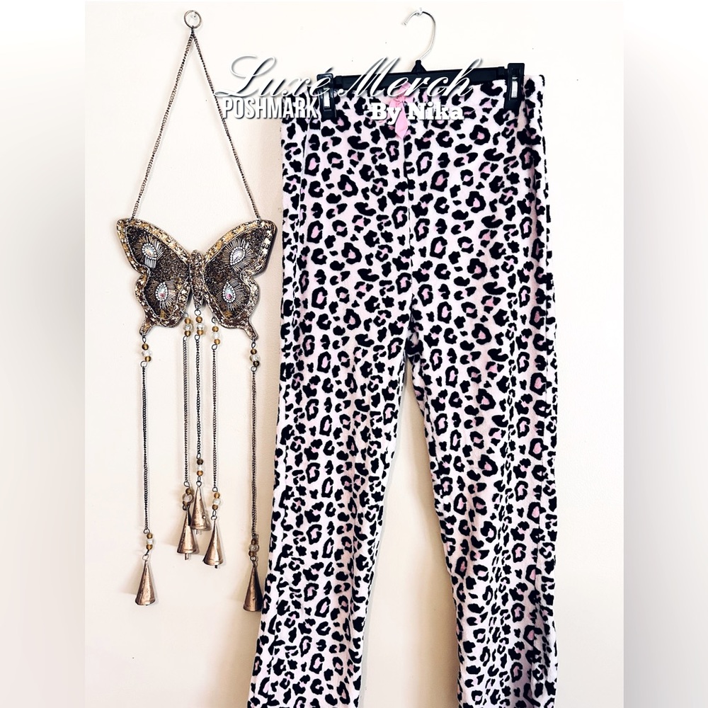 Leopard Cheetah Print Pajama Pants Size X-Large Juniors